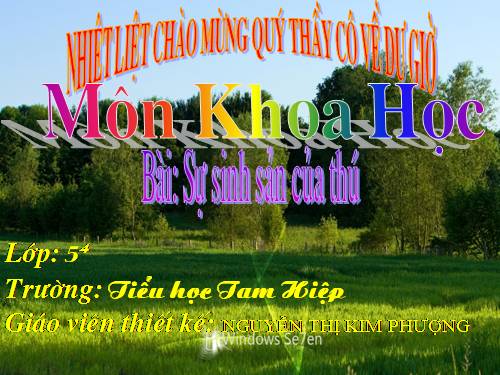 Bài 59. Sự sinh sản của thú