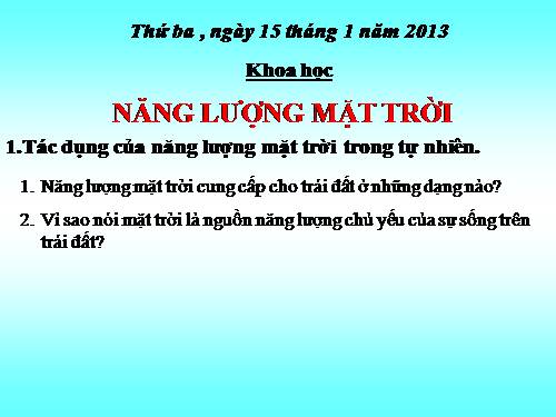 Bài 41. Năng lượng mặt trời