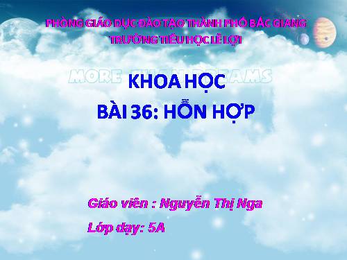 Bài 36. Hỗn hợp