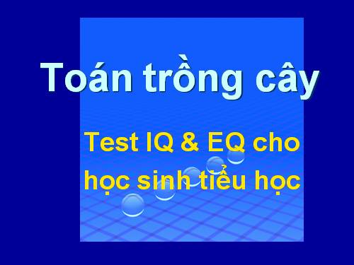 Bài toán về trồng cây