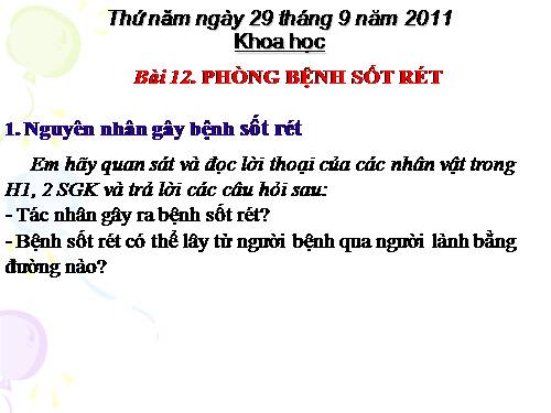 Bài 12. Phòng bệnh sốt rét