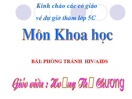 Bài 16. Phòng tránh HIV / AIDS