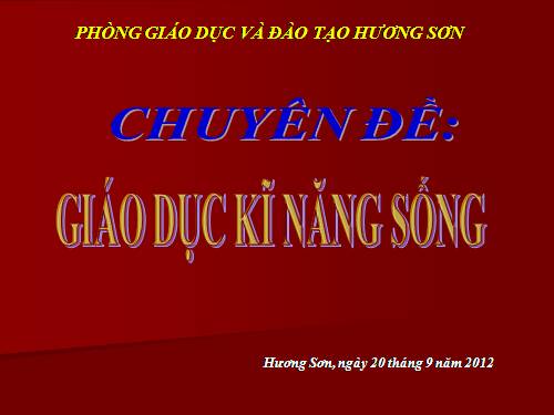 chuyen đề KNS & SDNLTK&HQ