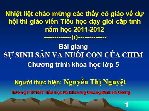 Bài 58. Sự sinh sản và nuôi con của chim