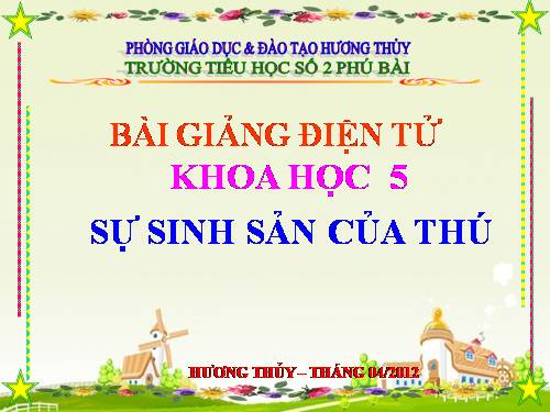 Bài 59. Sự sinh sản của thú