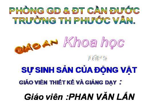 Bài 55. Sự sinh sản của động vật