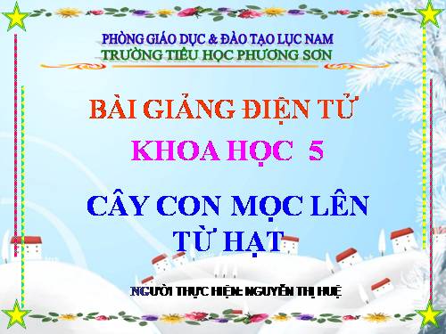 Bài 53. Cây con mọc lên từ hạt