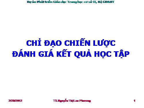 Chi dao chien luoc danh gia ket qua hoc tap