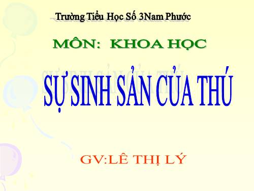 Bài 59. Sự sinh sản của thú