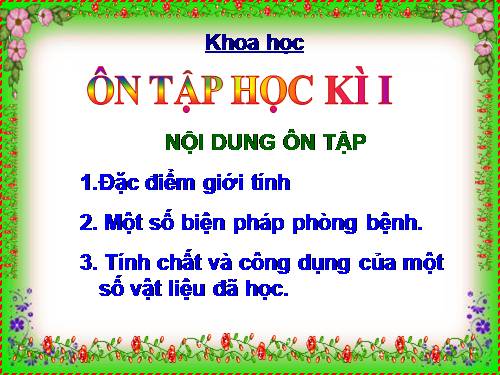 Bài 33-34. Ôn tập và Kiểm tra học kì I