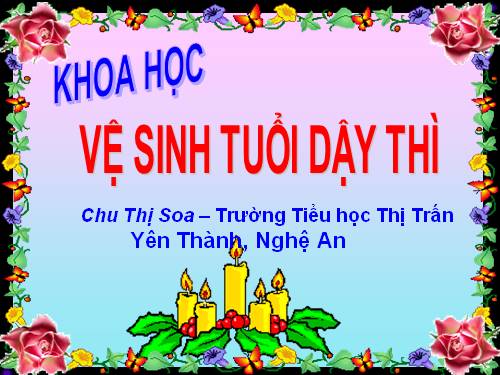 Bài 8. Vệ sinh ở tuổi dậy thì