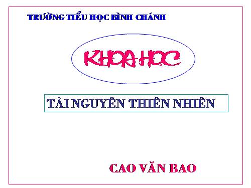 Bài 63. Tài nguyên thiên nhiên