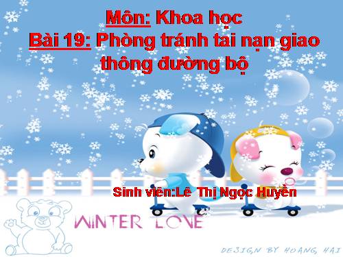 Bài 19. Phòng tránh tai nạn giao thông đường bộ
