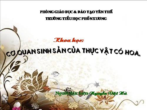 Bài 51. Cơ quan sinh sản của thực vật có hoa