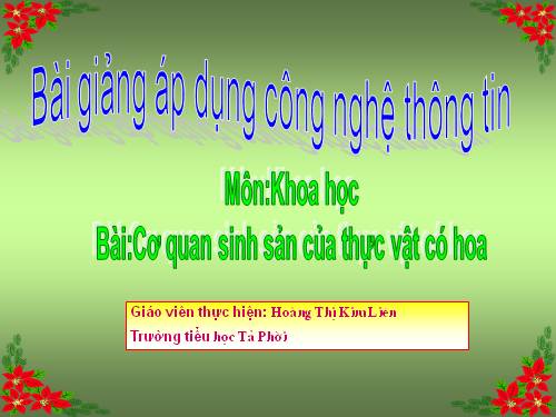 Bài 51. Cơ quan sinh sản của thực vật có hoa