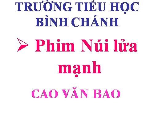 Khoa học-Núi lửa hoạt động