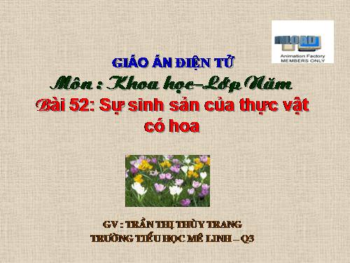 Bài 52. Sự sinh sản của thực vật có hoa