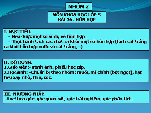 Bài 36. Hỗn hợp