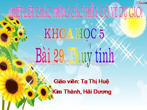 Bài 29. Thuỷ tinh