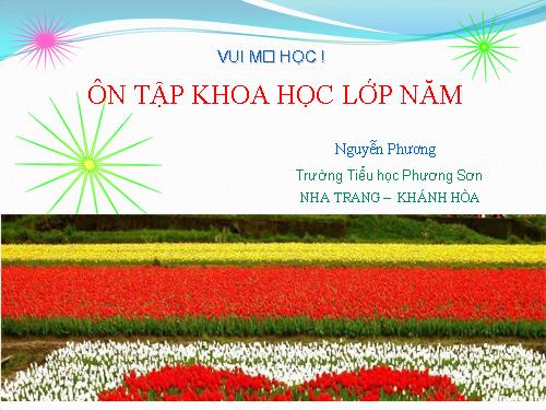 Vui mà học Ôn tập Khoa học Lớp 5