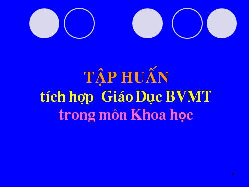 Tích hợp GDMT trong môn Khoa học