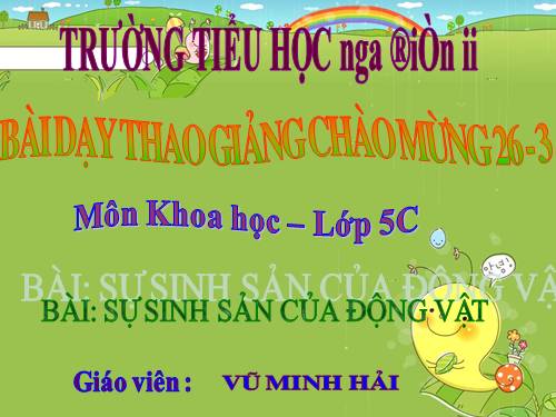 Bài 55. Sự sinh sản của động vật