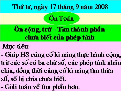 cộng trừ tìm thành phần chưa biết.ppt