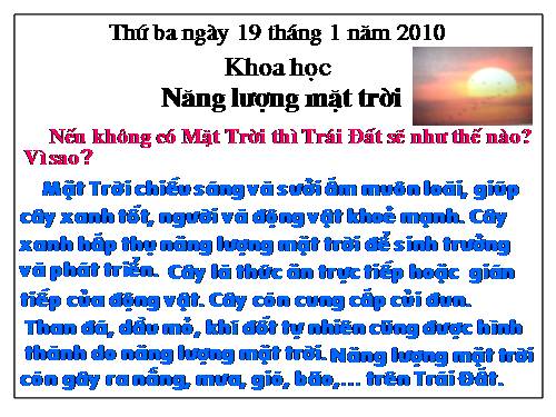 Bài 41. Năng lượng mặt trời