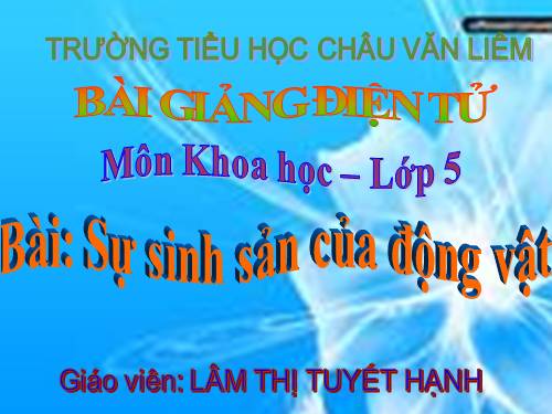 Bài 55. Sự sinh sản của động vật