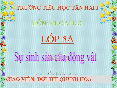 Bài 55. Sự sinh sản của động vật