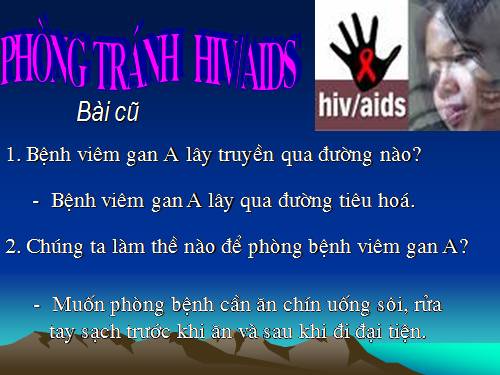 Bài 16. Phòng tránh HIV / AIDS