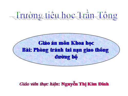 Bài 19. Phòng tránh tai nạn giao thông đường bộ