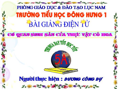 Bài 51. Cơ quan sinh sản của thực vật có hoa