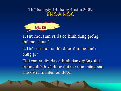 Bài 60. Sự nuôi và dạy con của một số loài thú