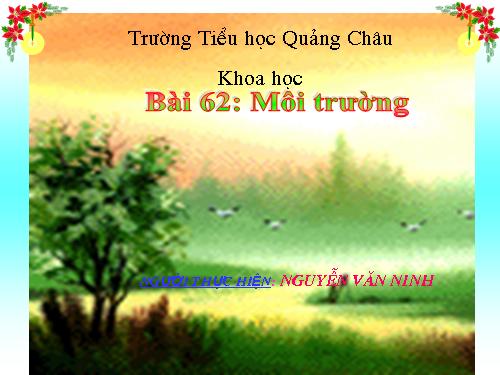 Bài 62. Môi trường