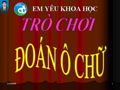 TRÒ CHƠI Ô CHỮ MÔN KH LỚP 5