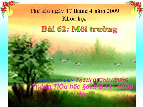 Bài 62. Môi trường