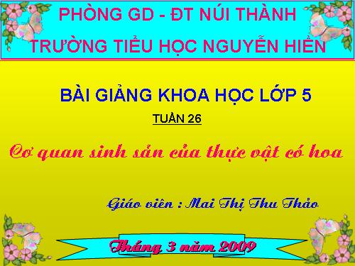 Bài 51. Cơ quan sinh sản của thực vật có hoa