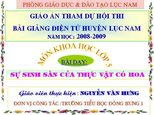 Bài 52. Sự sinh sản của thực vật có hoa