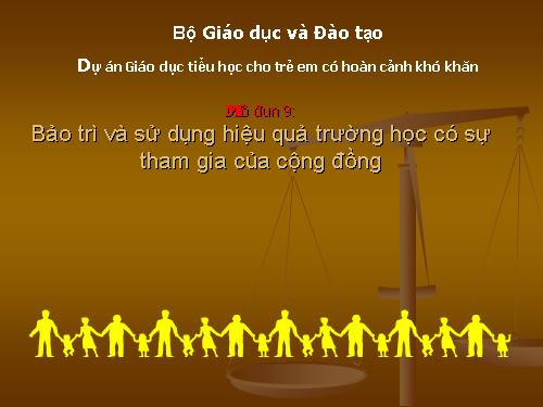 Bảo trì sử dụng trường học có sự tham gia của cộng đồng