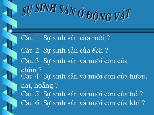 Bài 55. Sự sinh sản của động vật