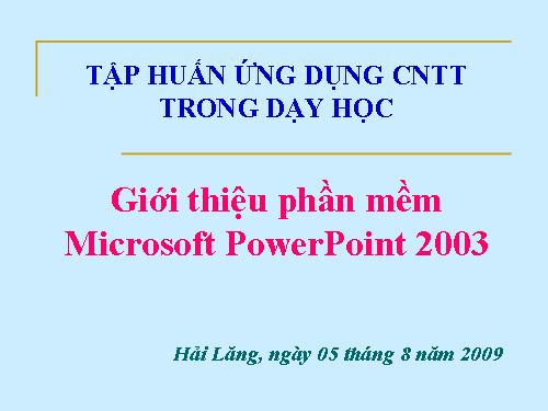 Bài giảng PowerPoint