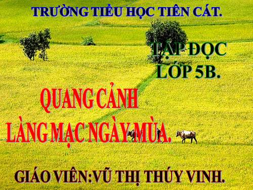 Tuần 1. Quang cảnh làng mạc ngày mùa