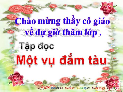 Tuần 29. Một vụ đắm tàu