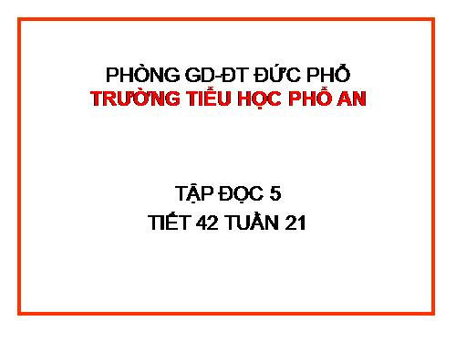 Tập đọc 5. Tiếng rao đêm