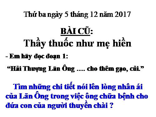 Tuần 16. Thầy cúng đi bệnh viện