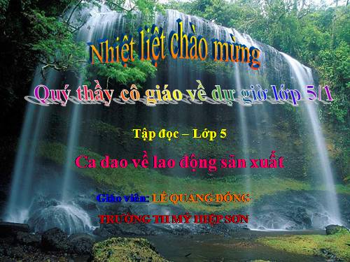 Tuần 17. Ca dao về lao động sản xuất