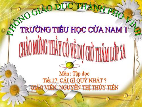 Tuần 9. Cái gì quý nhất?