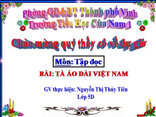 Tuần 30. Tà áo dài Việt Nam