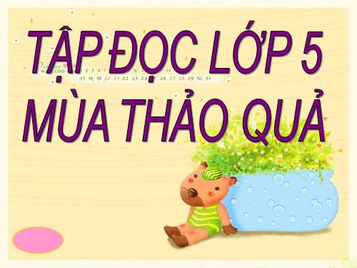 Tuần 12. Mùa thảo quả